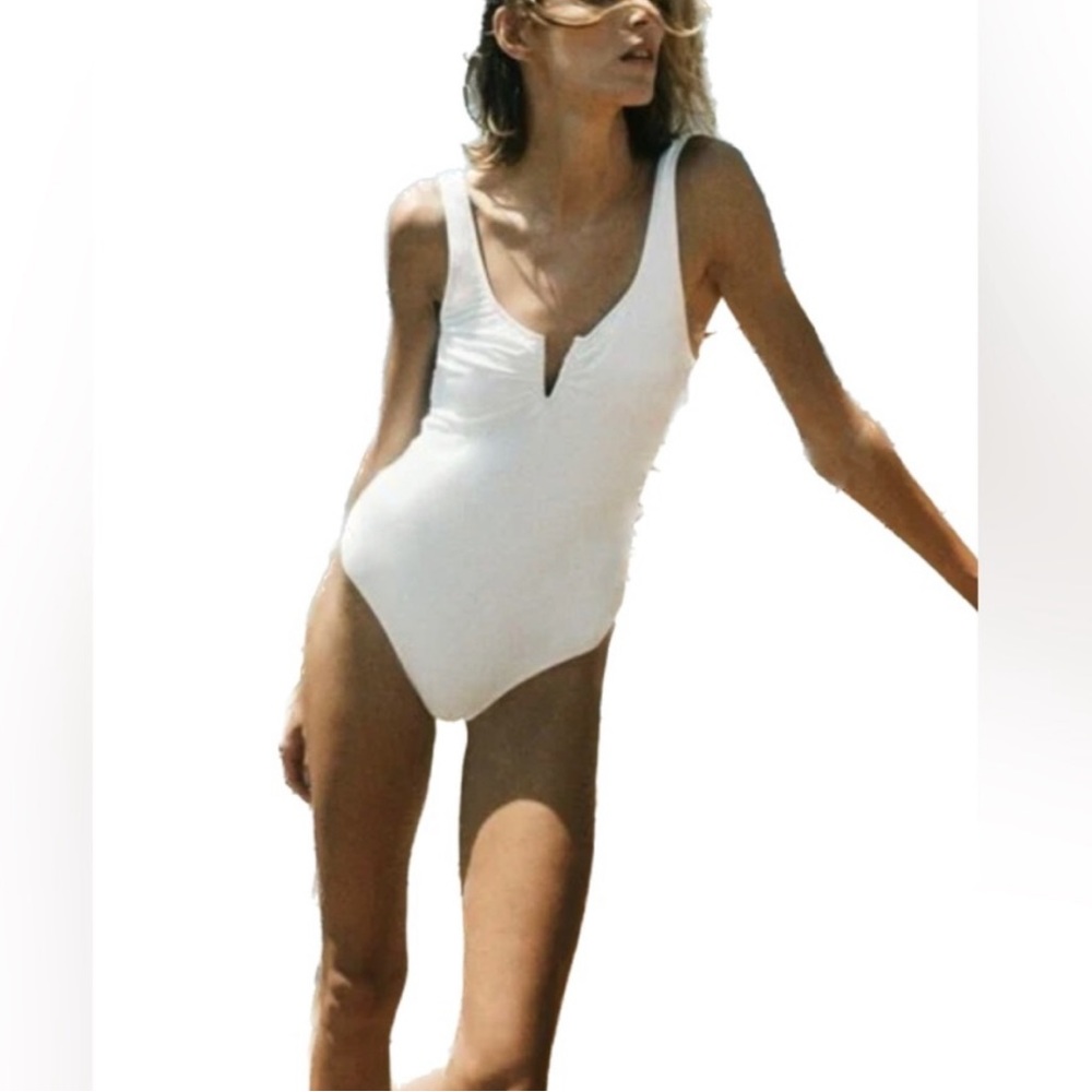 NWT ZARA WHITE ONE PIECE SWIMSUIT